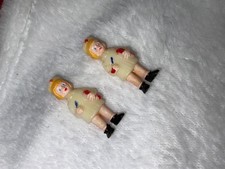 2x Vintage Miniature plastic rare nurse figure toy -cake topper #a