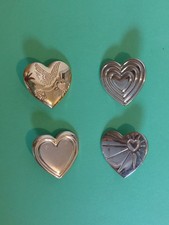 4 x Variety Club Gold Tone Heart Pin Badges Brooches Collectable