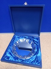 EB180 - 7in Silver plated Chippendale design tray gift in presentation case