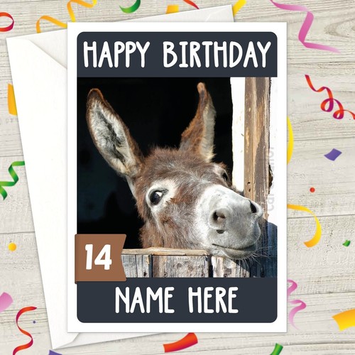 Donkey personalised birthday - donkey,