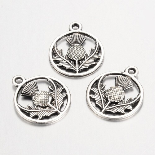 Thistle charms tibetan silver - thistle,
