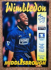 Programme Wimbledon Football