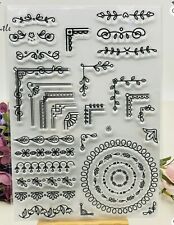 Borders Circles Corner Leaves