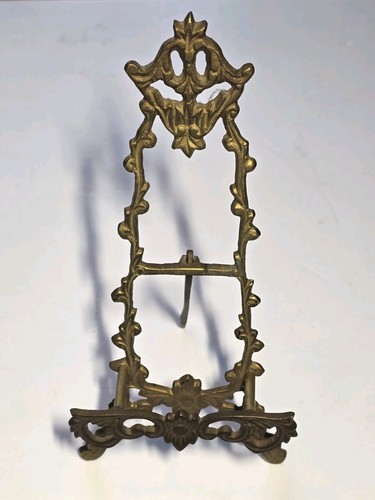 Ornate brass tabletop easel - ornate,
