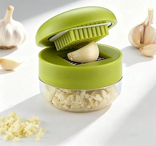 Manual garlic press mincer - garlic,