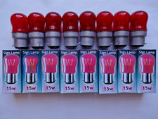 8x 15w Harlequin Red B22 BC