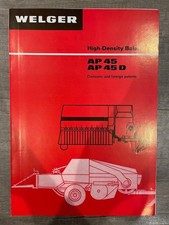 Welger High-Density Baler AP45 AP45D Vintage Brochure Leaflet