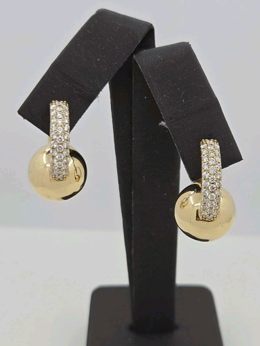 14k yellow gold hoop - gold, earrings