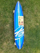 extremeboard long skateboard - blue 117cm x 25cm