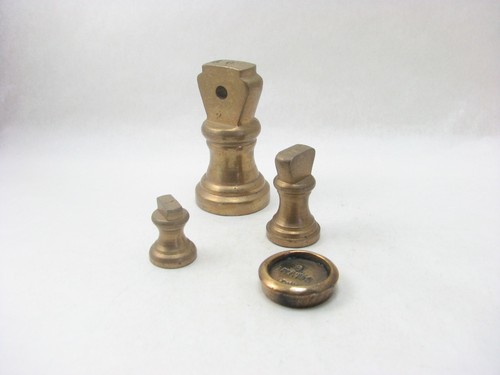 Vintage brass weights 1oz - brass,