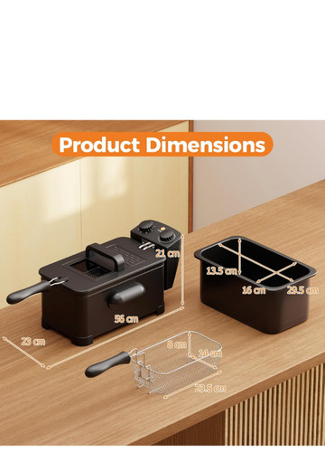 Electric deep fryer compact - electric,
