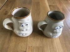 Pair of Ugly Mug Style Pottery Mug Coffee Cup