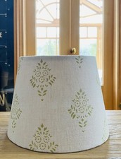 NEW HANDMADE LAMPSHADE SUSIE WATSON SUMMER GREEN ANISHA FABRIC DRUM OR TAPERED