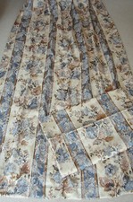 Vintage Brocade Curtains Pair Extra Long Heavy Regency Stripe Lined 116"long New