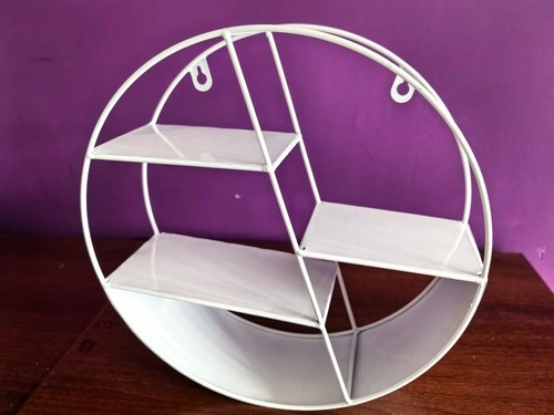 White round wall - , shelf