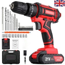 21V Cordless Hammer Drill Set Electric Impact Driver Screwdriver + 1 Battery