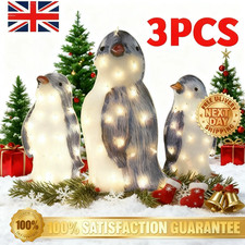 3X Christmas Penguin Acrylic