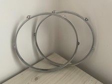 Pair Pearl MasterCast 12” Hoops Diecast 6 Hole Drum Chrome, Top & Bottom