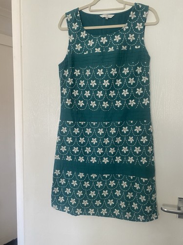 Teal white sleeveless dress - teal,