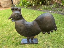 Large Rusty Cockerel metal