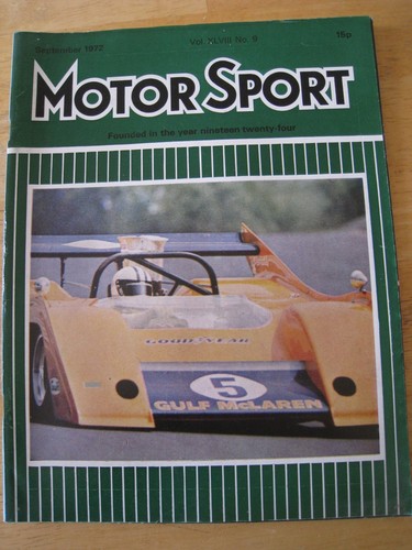 Motor sport sep - sport, 1972