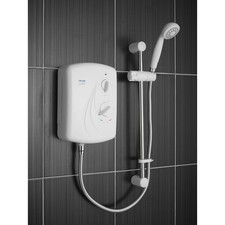Triton Bathroom Electric Shower Enrich White 8.5kW Thermostatic