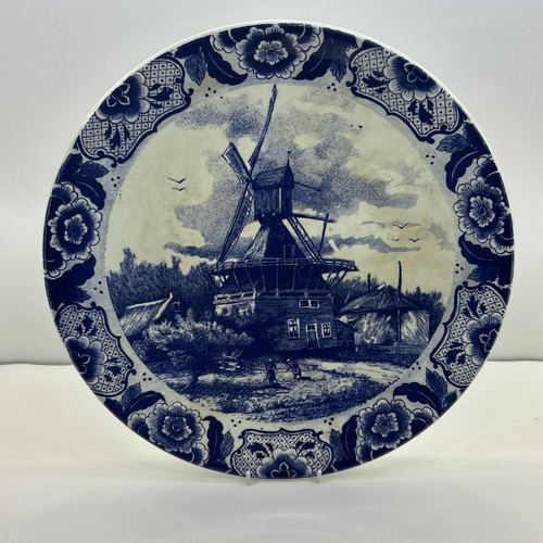 Large vintage delft blue wall - vintage,