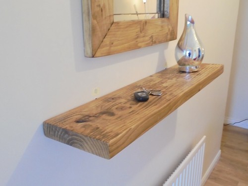 Waxed floating shelf - waxed,