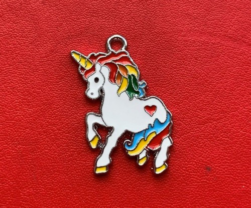 Unicorn charms pendants enamel - unicorn,