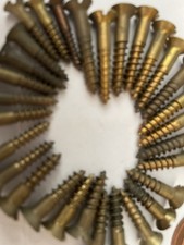 30 Vintage Mixed Nettlefolds CSK Brass Screws Woodscrews Slotted 