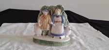 REY POTTERY ENGLAND HANDMADE FIGURINE SHEPHERD NEAME & HIS WIFE OF SUSSEX