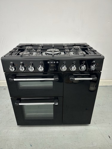Smeg bm93bl 90cm black dual - black,