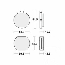 TRW Brake Pads Standard MCB79 Fits Kawasaki KH 400 1976-1978