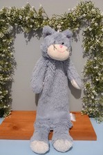 Warmies Fluffy Grey Cat Hot Water Bottle Tube Cover