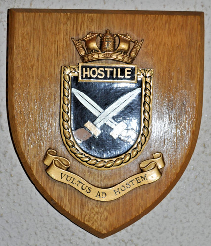 Hms hostile wall - hostile, plaque
