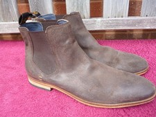Superdry Mens Distressed Look Leather Chelsea Boots Size 12 / 46 .