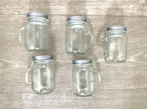 Mini glass mason jar mugs - mini,