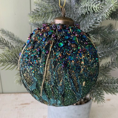 10cm sequin bead - bead, turquoise
