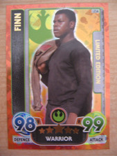 Topps star wars force attax limited edition FINN trading card
