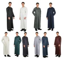 Thobes Mens Zip Emirati Omani Islamic Clothing Jubba Robe Muslim Eid Ramadan