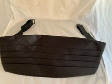 Shiny Silk Black Mens 5 Pleats