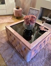 Upholstered Chesterfield Glass