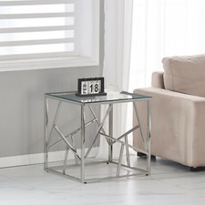 REBOXED Glass End Table with