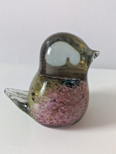 Signed mdina glass bird - mdina,