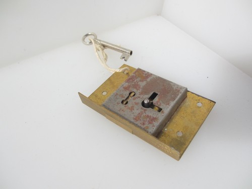 Vintage brass cabinet lever - brass,