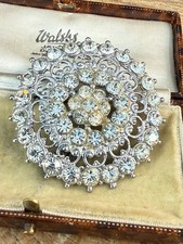 Vintage Sparkly Brooch Silver