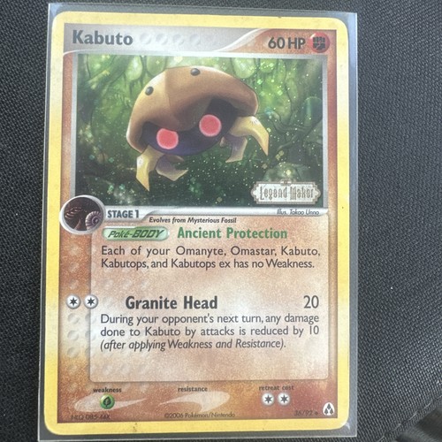 Pokemon kabuto stamped holo - pokemon,