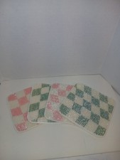 Set Of 4 Checkered Beaded
