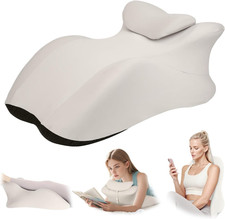 Adult Memory Foam Ergonomic Wedge Prone Pillow, Bed Pillow for Sitting Up, Back,