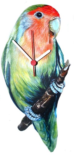 Love bird clock - bird,